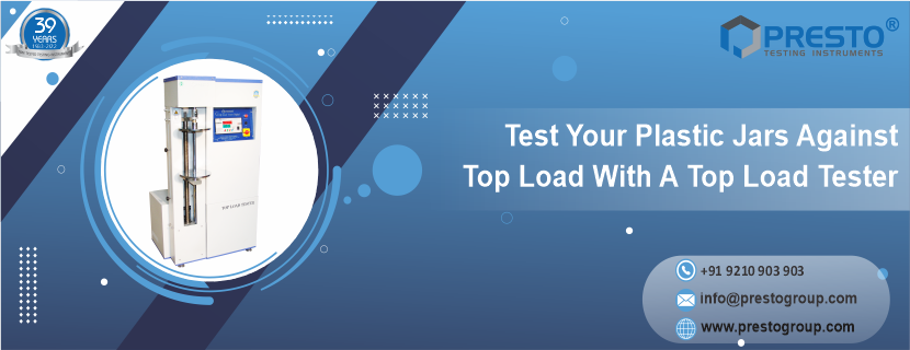 Test your plastic jars against top load with a top load tester