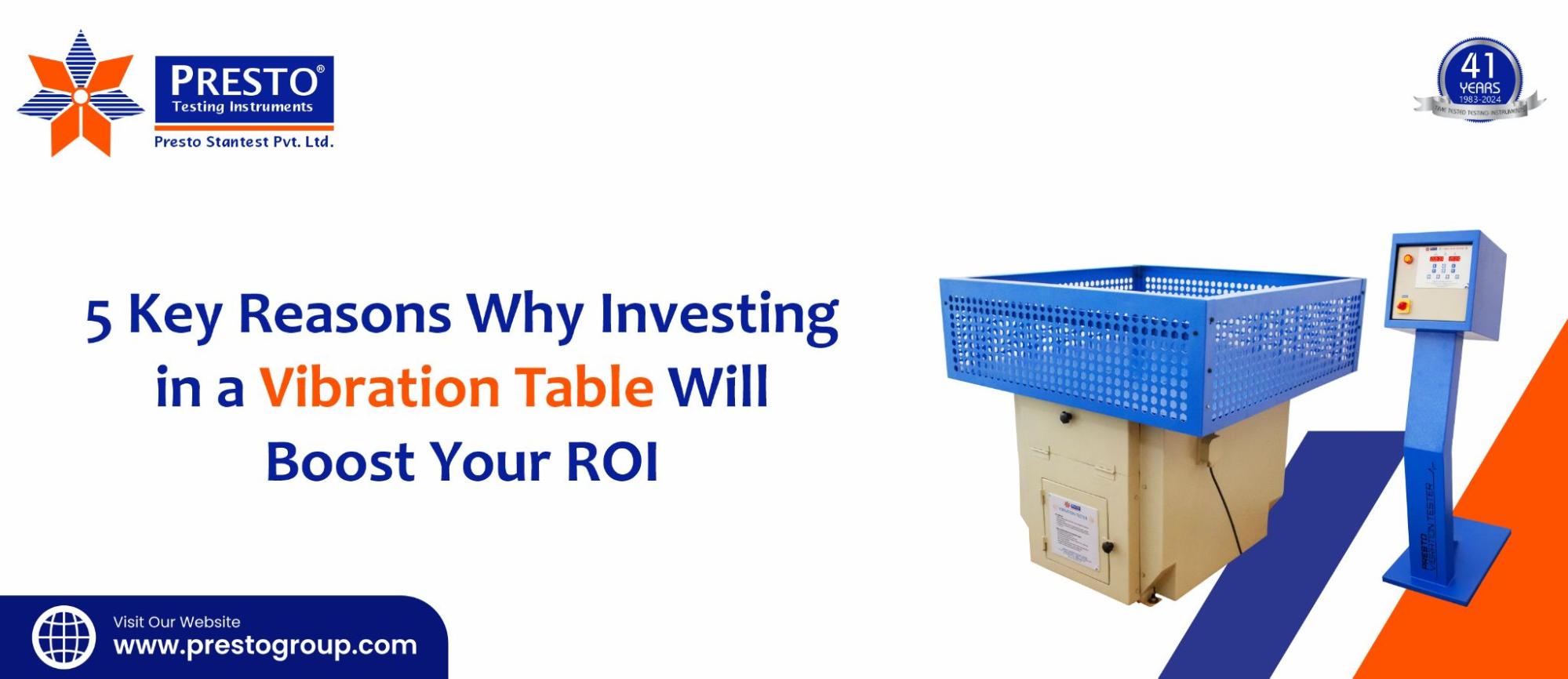 5 Key Reasons Why Investing in a Vibration Table Will Boost Your ROI!